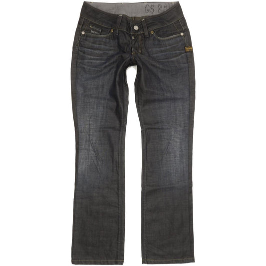 G-Star Women Navy Straight Slim Jeans W28 L30