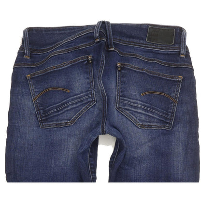 G-Star Lynn Mid Women Navy Skinny Slim Stretch Jeans W27 L34