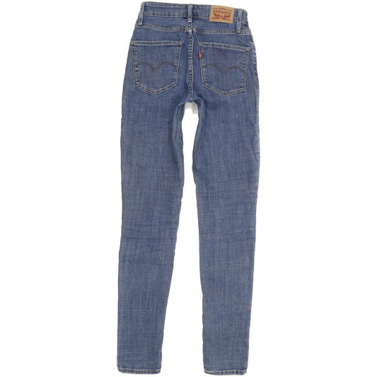 Levi's 721 Women Blue Skinny Slim Stretch Jeans W24 L30
