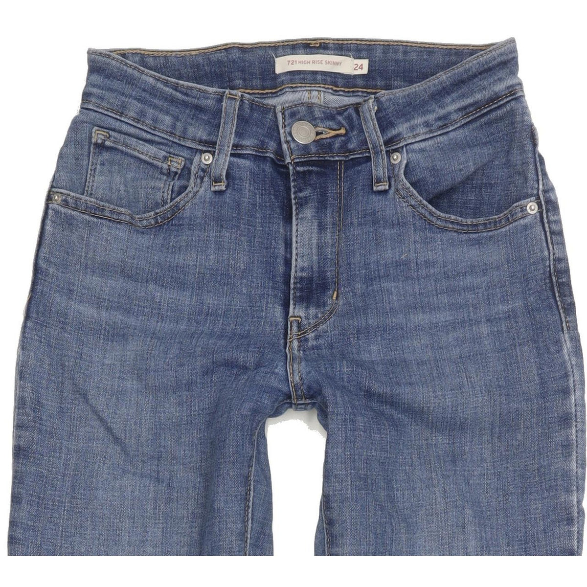 Levi's 721 Women Blue Skinny Slim Stretch Jeans W24 L30