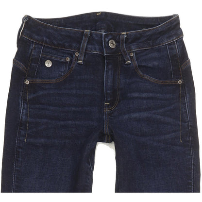 G-Star Arc 3D Mid Women Navy Skinny Slim Stretch Jeans W25 L28