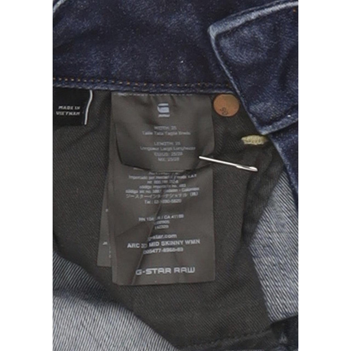 G-Star Arc 3D Mid Women Navy Skinny Slim Stretch Jeans W25 L28
