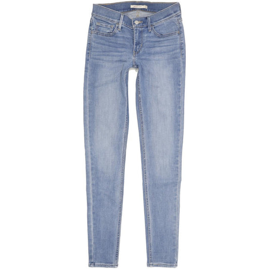 Levi's 710 Super Women Blue Skinny Slim Stretch Jeans W27 L30