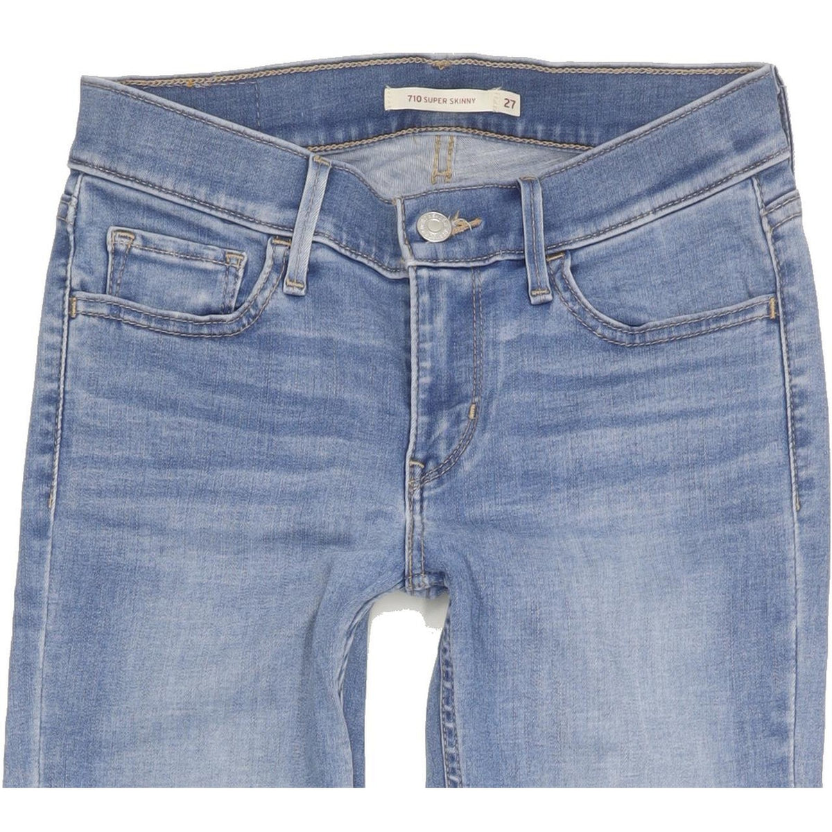 Levi's 710 Super Women Blue Skinny Slim Stretch Jeans W27 L30