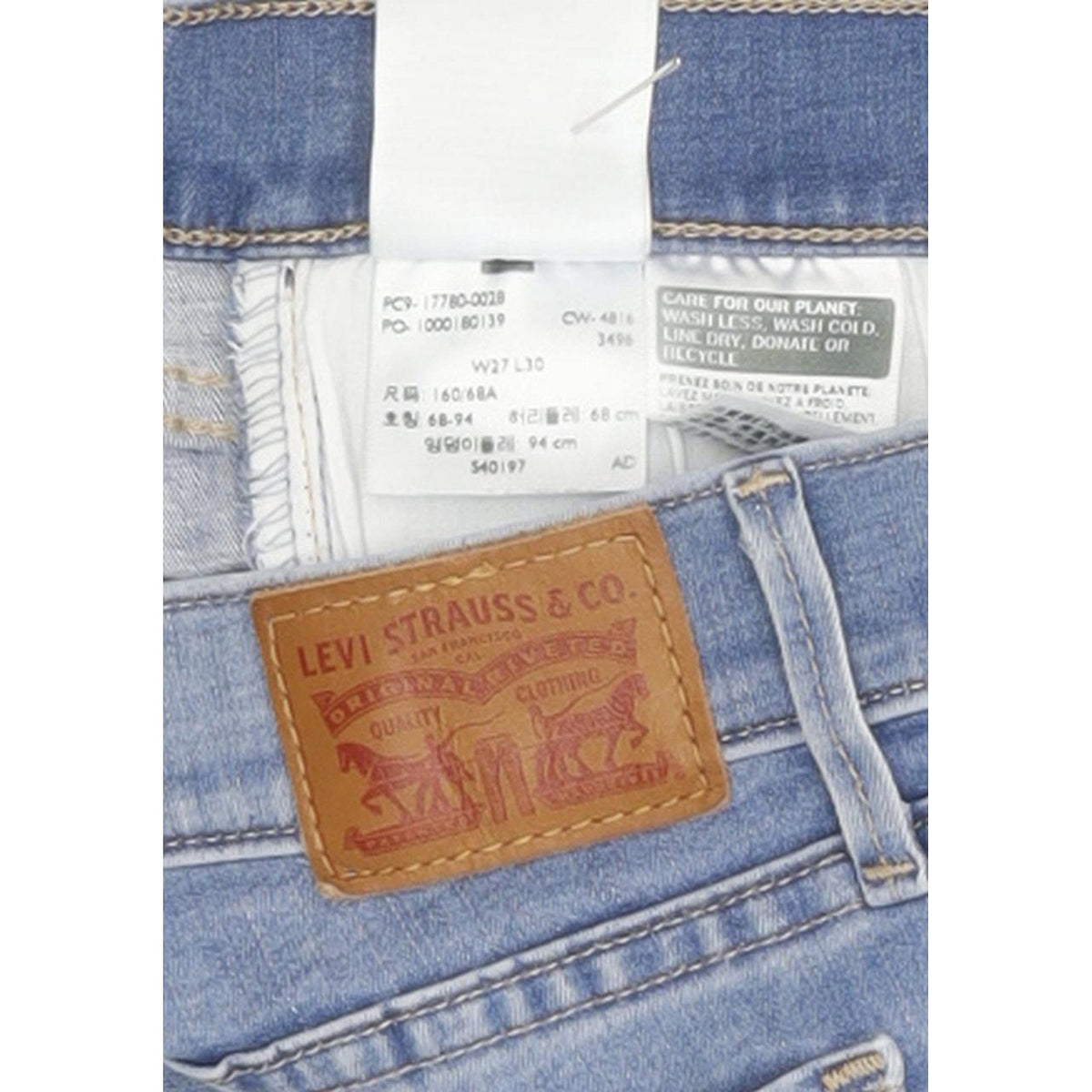 Levi's 710 Super Women Blue Skinny Slim Stretch Jeans W27 L30