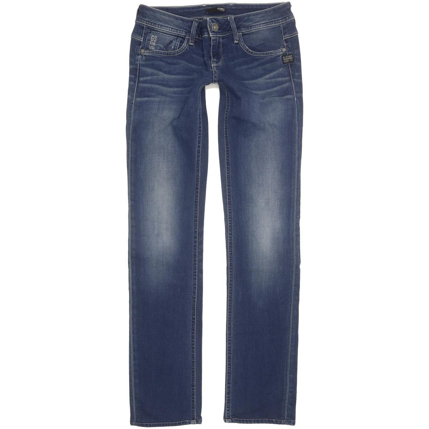 G-Star Attacc Women Blue Straight Slim Stretch Jeans W27 L32