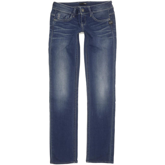 G-Star Attacc Women Blue Straight Slim Stretch Jeans W27 L32