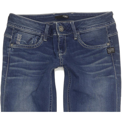 G-Star Attacc Women Blue Straight Slim Stretch Jeans W27 L32