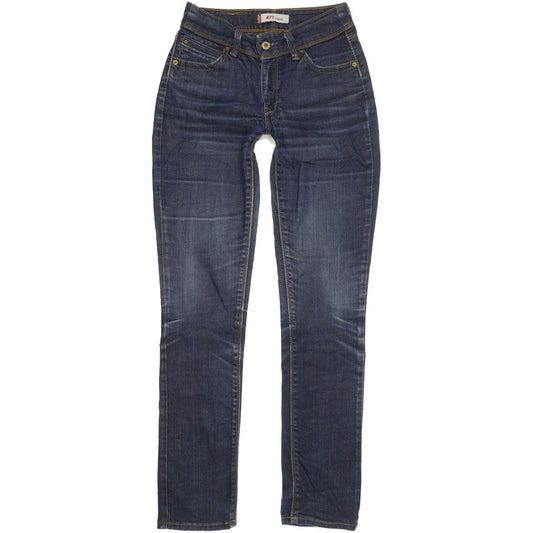 Levi's 471 Women Blue Straight Slim Stretch Jeans W28 L32