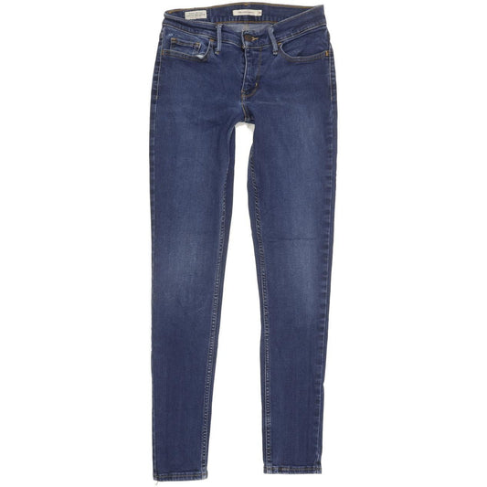 Levi's 710 Super Women Blue Skinny Slim Stretch Jeans W28 L29