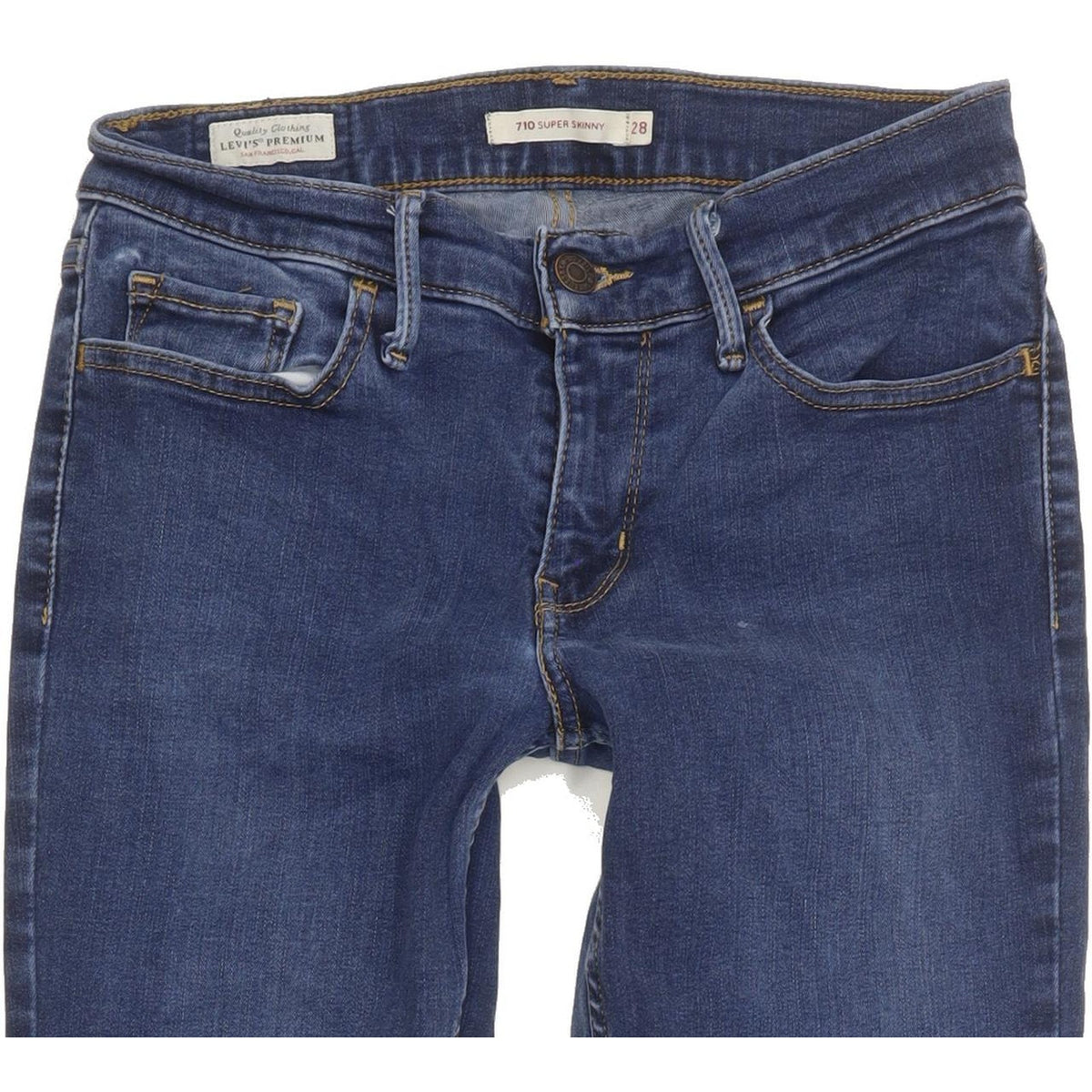 Levi's 710 Super Women Blue Skinny Slim Stretch Jeans W28 L29
