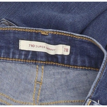 Levi's 710 Super Women Blue Skinny Slim Stretch Jeans W28 L29