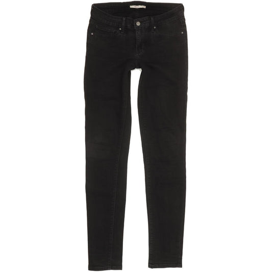 Levi's 711 Women Black Skinny Slim Stretch Jeans W29 L34