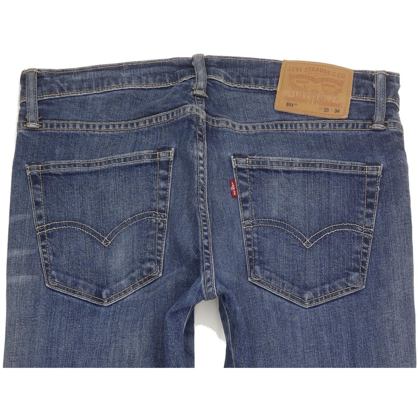 Levi's 511 Men Blue Straight Slim Stretch Jeans W33 L33