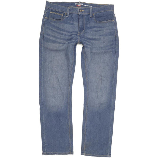 Levi's Denizen Men Blue Straight Regular Stretch Jeans W34 L30