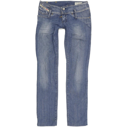 Diesel Matic 008IG Women Blue Straight Slim Stretch Jeans W25 L28