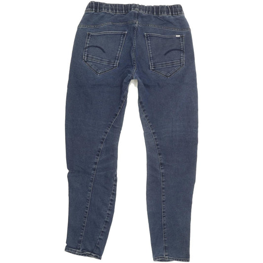 G-Star Arc 3D Sport Women Blue Tapered Loose Boyfriend Stretch Jeans W26 L32