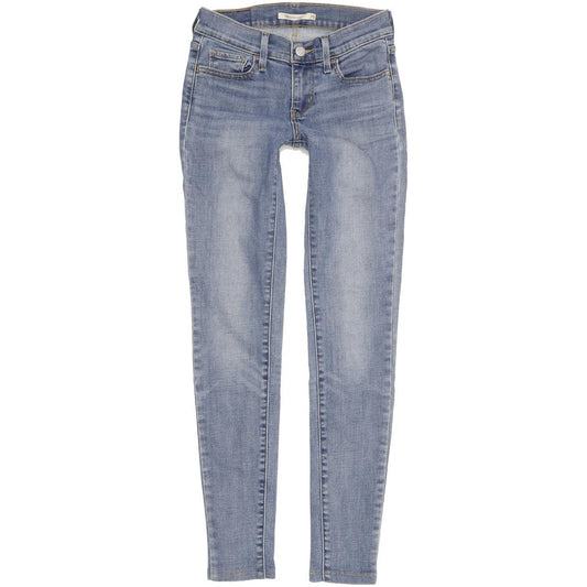 Levi's 710 Super Women Blue Skinny Slim Stretch Jeans W25 L29