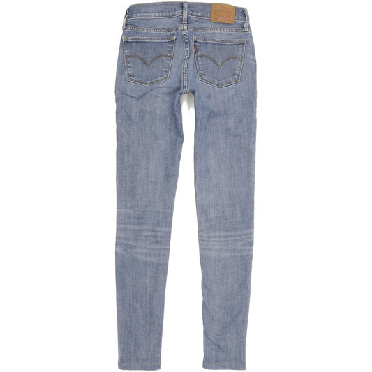 Levi's 710 Super Women Blue Skinny Slim Stretch Jeans W25 L29