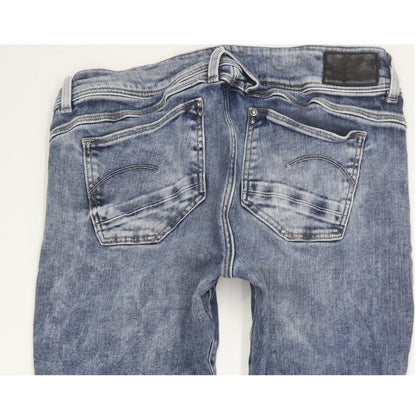 G-Star Lynn Mid Women Blue Skinny Slim Stretch Jeans W29 L30