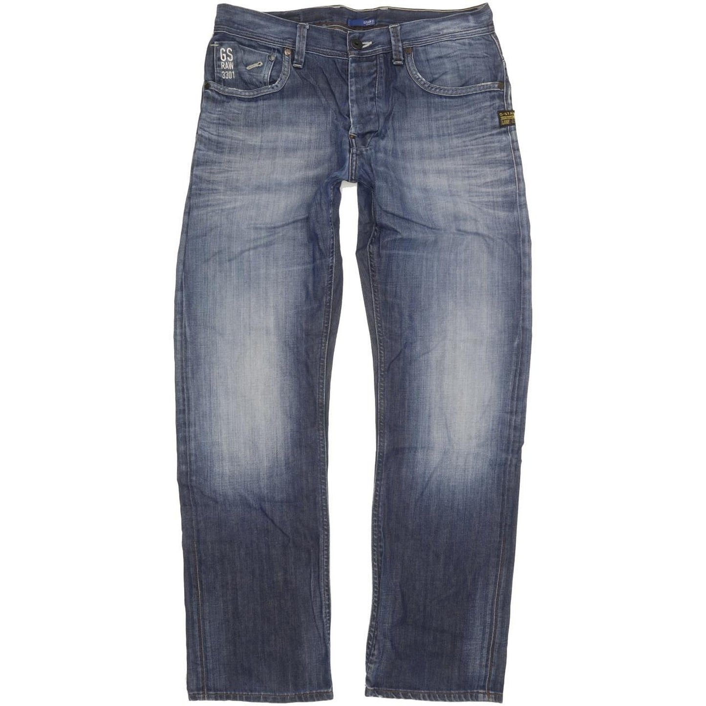 G-Star Attacc Men Blue Straight Loose Jeans W33 L32