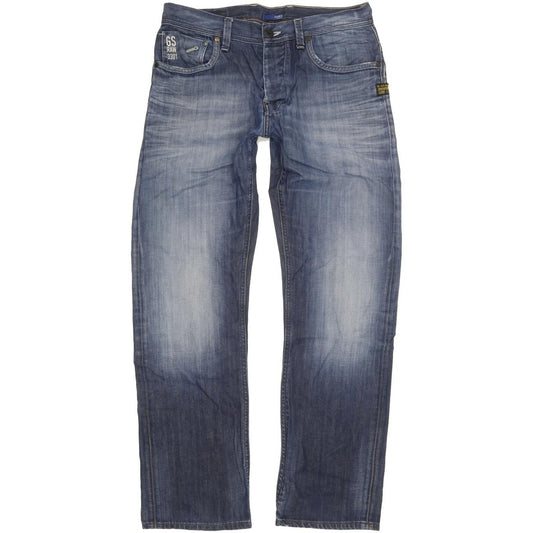 G-Star Attacc Men Blue Straight Loose Jeans W33 L32