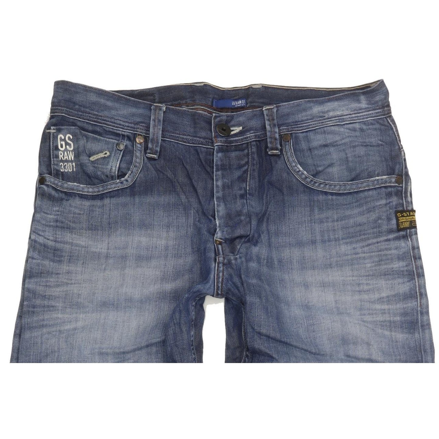 G-Star Attacc Men Blue Straight Loose Jeans W33 L32