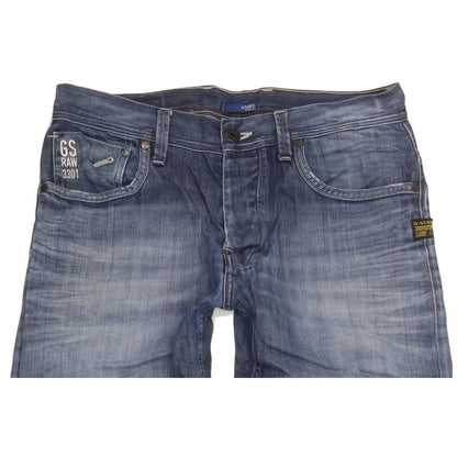 G-Star Attacc Men Blue Straight Loose Jeans W33 L32
