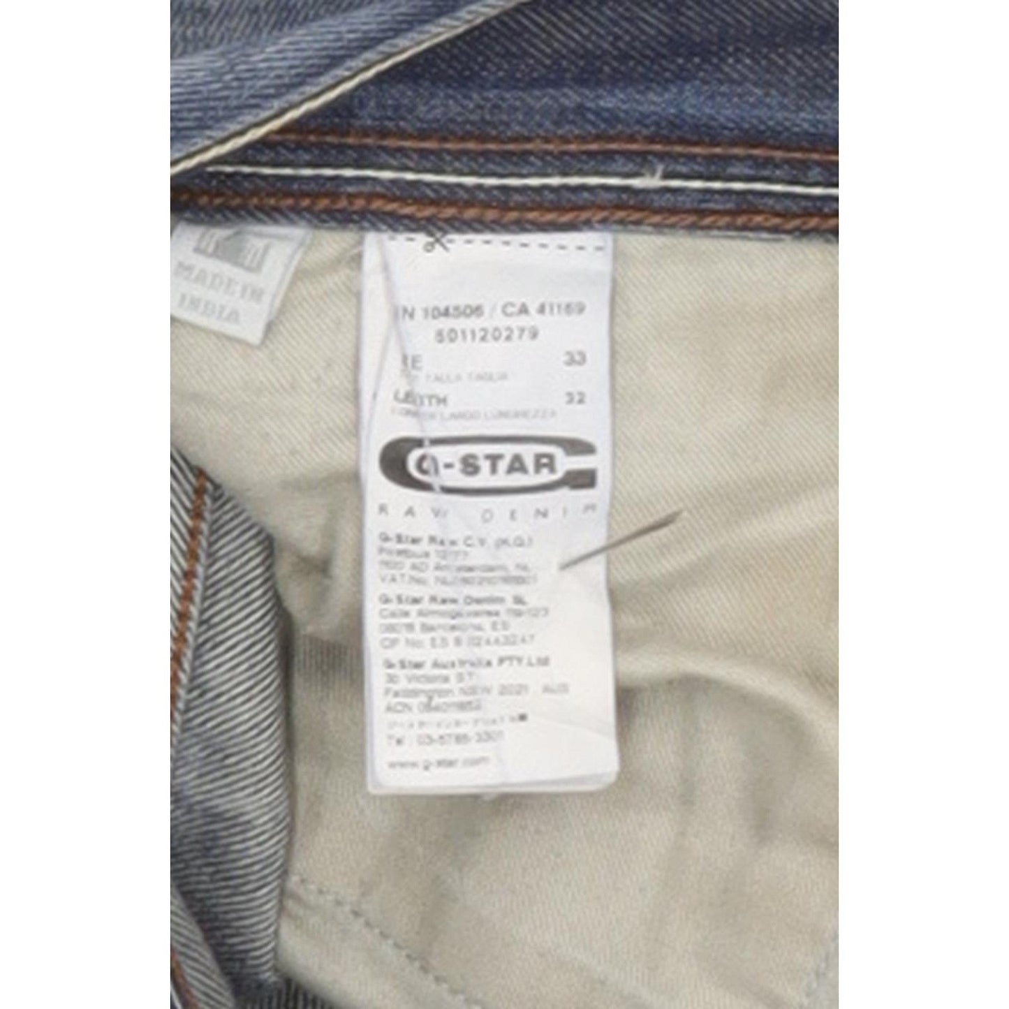 G-Star Attacc Men Blue Straight Loose Jeans W33 L32