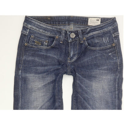 G-Star 3301 Women Blue Straight Slim Stretch Jeans W26 L28