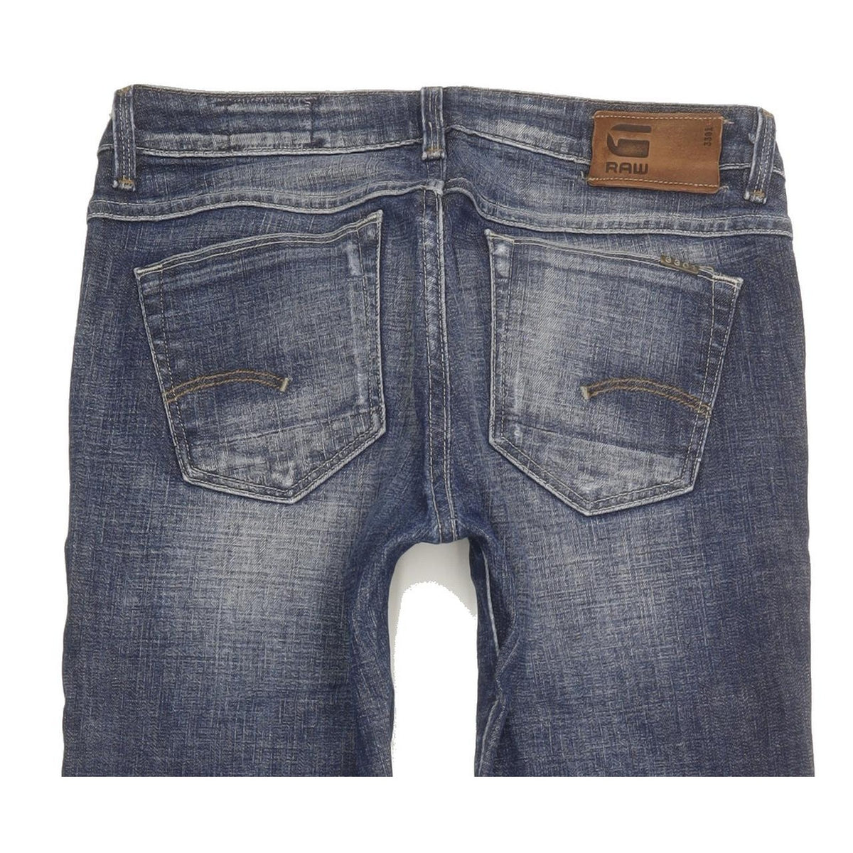 G-Star 3301 Women Blue Straight Slim Stretch Jeans W26 L28