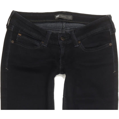 Levi's Slight Curve Women Black Skinny Slim Stretch Jeans W27 L29