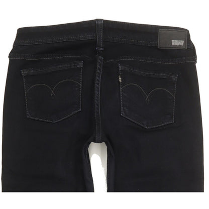 Levi's Slight Curve Women Black Skinny Slim Stretch Jeans W27 L29