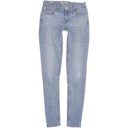 Levi's 710 Super Women Blue Skinny Slim Stretch Jeans W28 L32