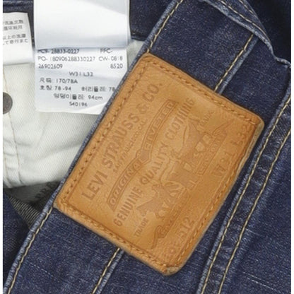 Levi's 512 Men Blue Tapered Slim Stretch Jeans W31 L31