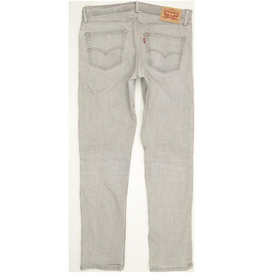 Levi's 511 Men Grey Straight Slim Stretch Jeans W34 L31
