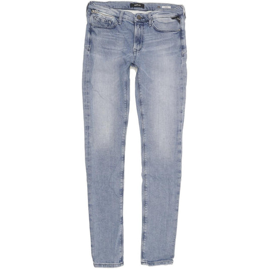 Replay Zackie Women Blue Skinny Regular Stretch Jeans W28 L31
