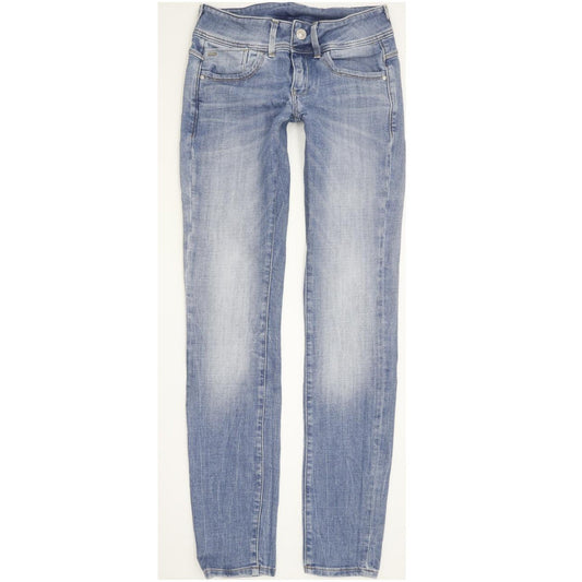 G-Star Lynn Mid Women Blue Skinny Slim Stretch Jeans W26 L31