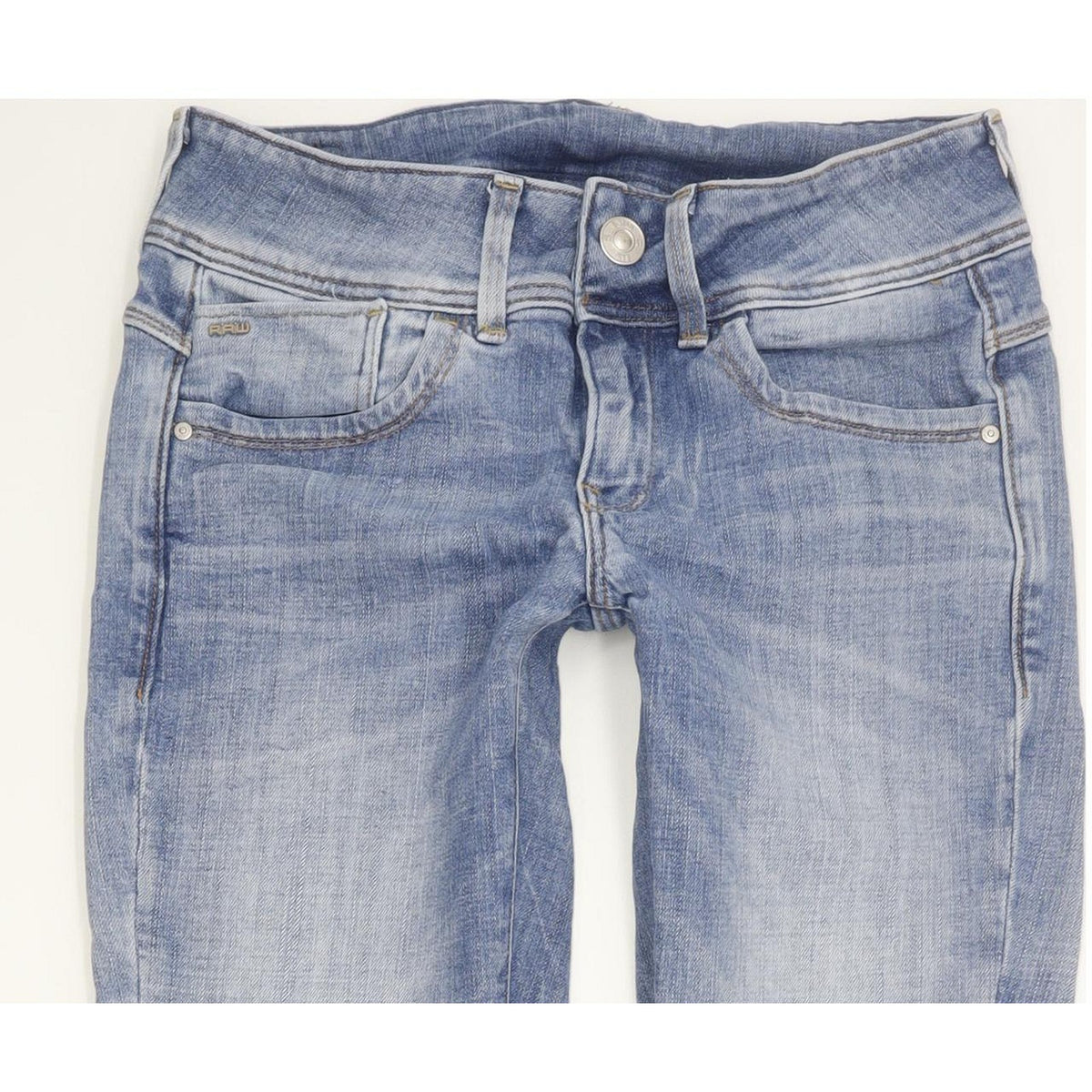G-Star Lynn Mid Women Blue Skinny Slim Stretch Jeans W26 L31
