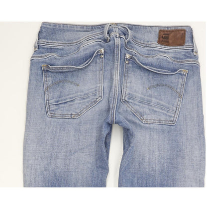 G-Star Lynn Mid Women Blue Skinny Slim Stretch Jeans W26 L31