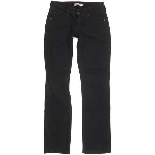 Levi's 470 Women Black Straight Slim Stretch Jeans W29 L32