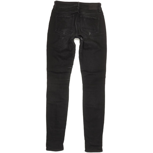 G-Star 3301 Contour Women Black Skinny Slim Stretch Jeans W25 L32