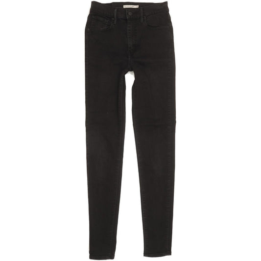 Levi's Mile Black Skinny Slim Stretch Jeans High Waisted W28 L32