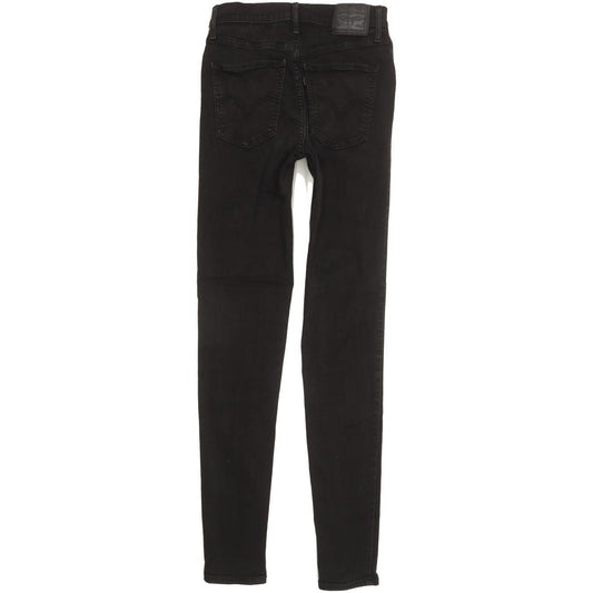 Levi's Mile Black Skinny Slim Stretch Jeans High Waisted W28 L32