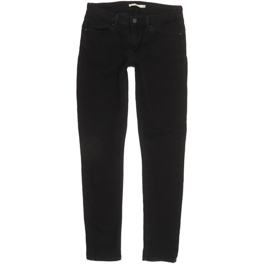 Levi's 711 Women Black Skinny Slim Stretch Jeans W28 L30