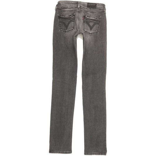 Levi's 571 Women Grey Straight Slim Stretch Jeans W27 L33