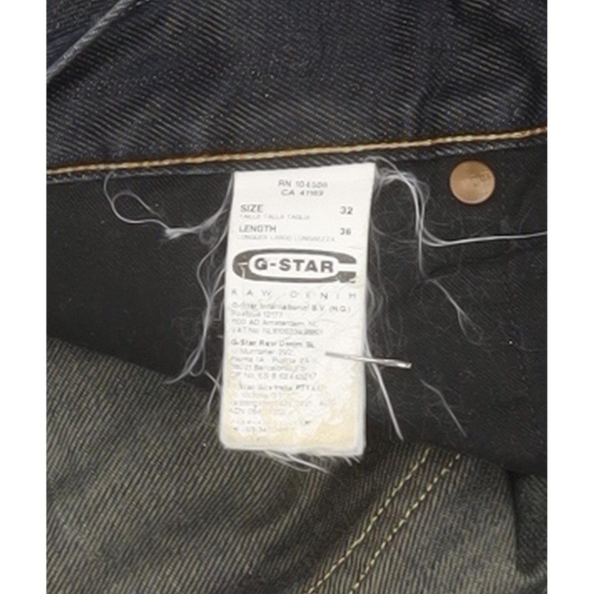 G-Star Men Blue Straight Regular Jeans W32 L35