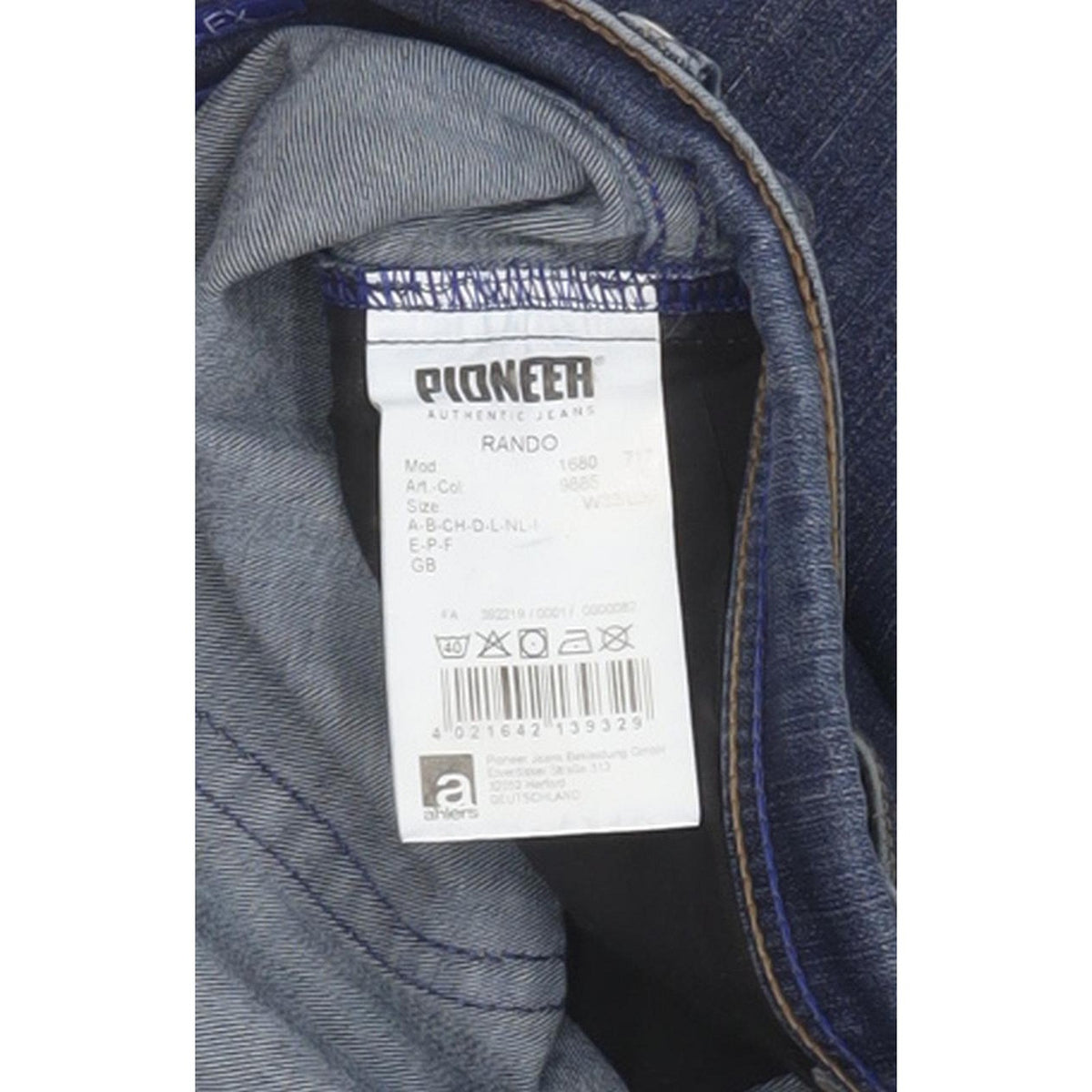 Pioneer Rando Men Blue Straight Regular Stretch Jeans W33 L30