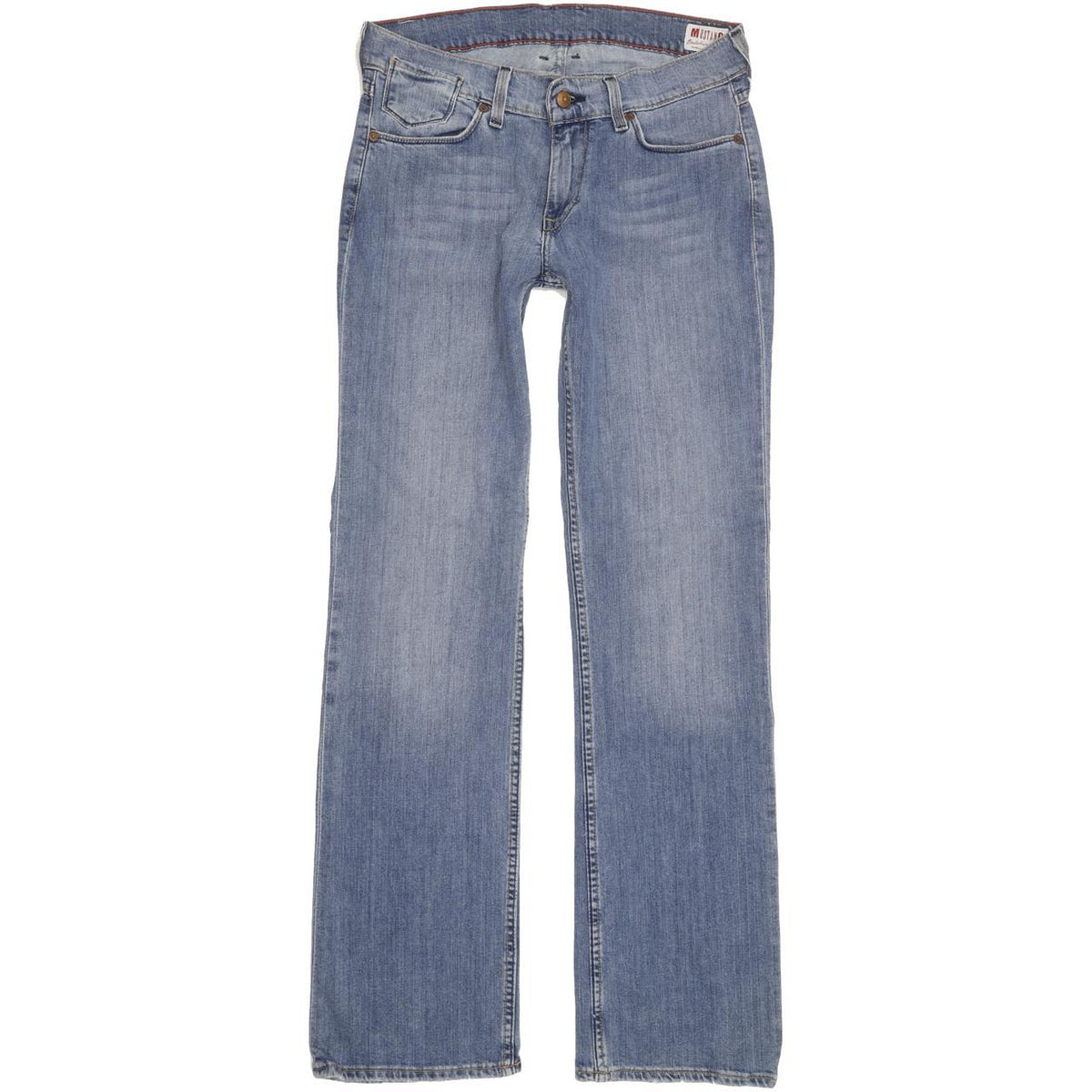 Mustang Oregon Women Blue Straight Slim Stretch Jeans W32 L34