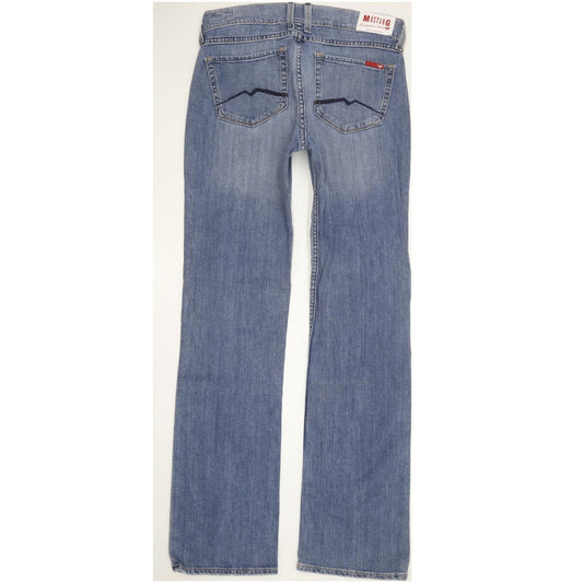 Mustang Oregon Women Blue Straight Slim Stretch Jeans W32 L34